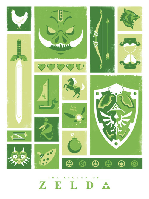 sweetmadameblue:Legend of Zelda object posterby jmlan