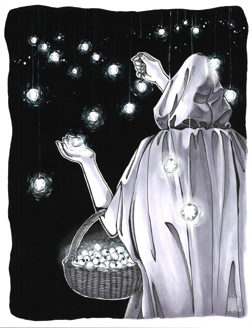nini-nini-nini: Death &amp; Star Tarot Cards illustration  by  Nini Lin  Get this