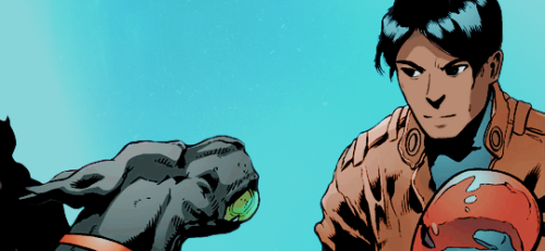 coolgirl:Jason Todd Week  ⇒ Day 5: SiblingsJason & Damian playing with Titus