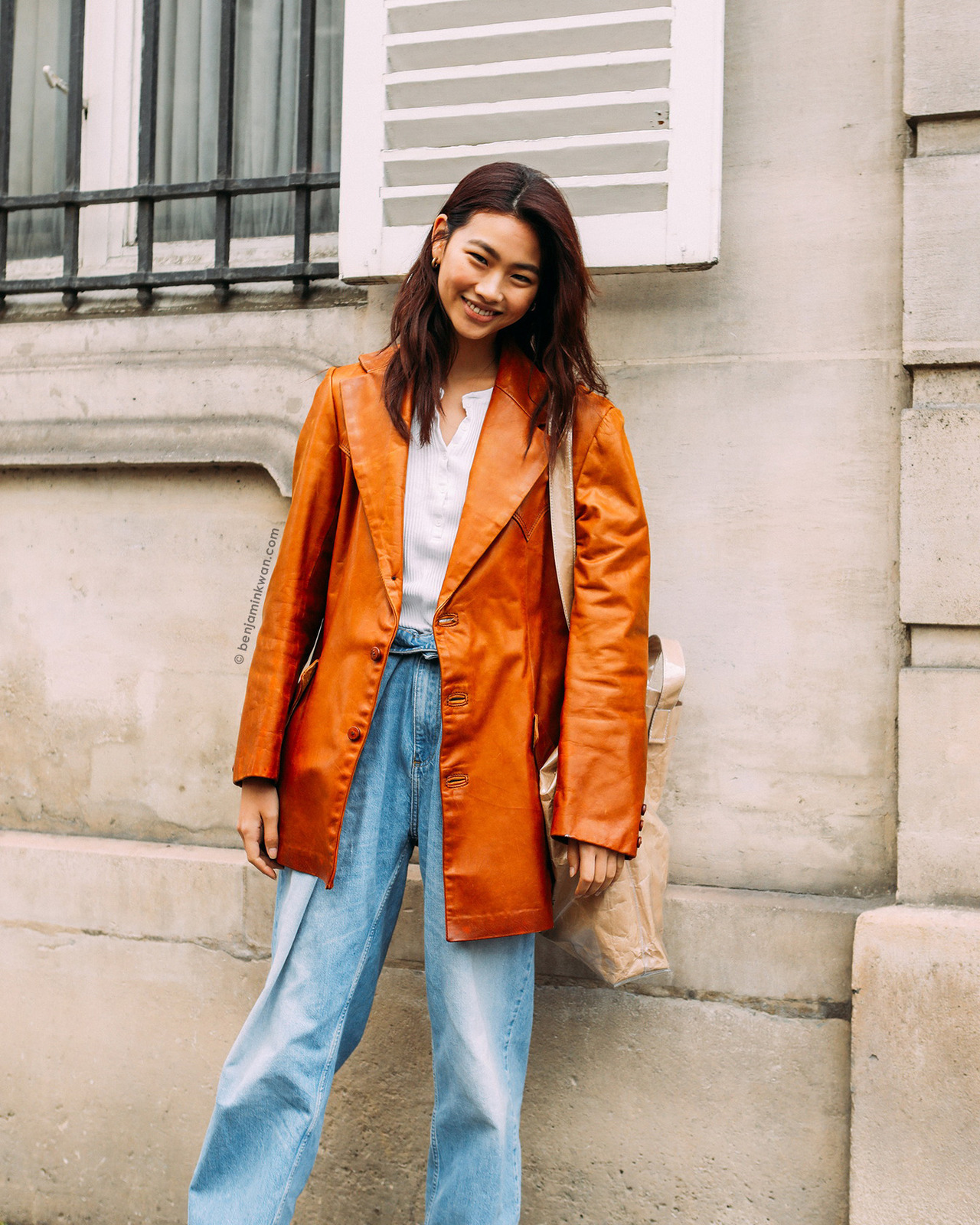 Street style, model HoYeon Jung after Y3 Fall-Winter 2018-2019