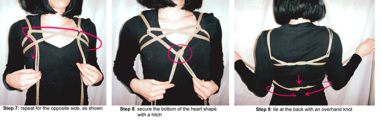 fetishweekly:  fetishweekly:  Shibari Tutorial: Loves Me Knot Harness ♥ Always