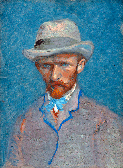 goodreadss:  Portrait of Theo van Gogh by Vincent van GoghSelf Portrait with Grey Felt Hat by Vincent van Gogh
