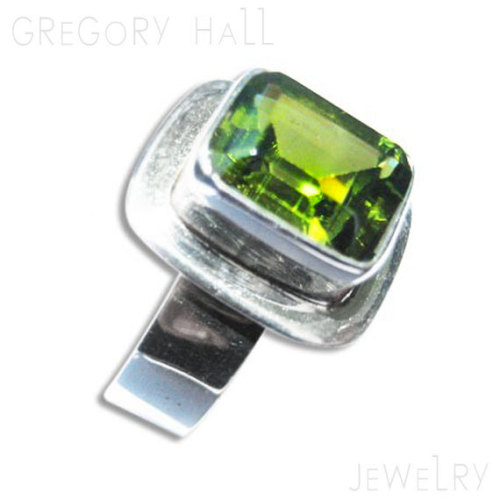 Silver Peridot Ring Sterling Natural Green Gemstone Womens Jewelry rings