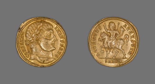 aic-ancient:Solidus (Coin) Portraying Emperor Constantine I, Ancient Roman, 324, Art Institute of Ch