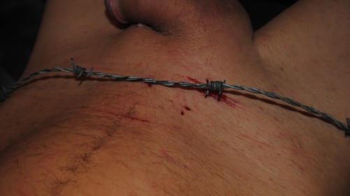 This barbed wire seems to be real sharp.