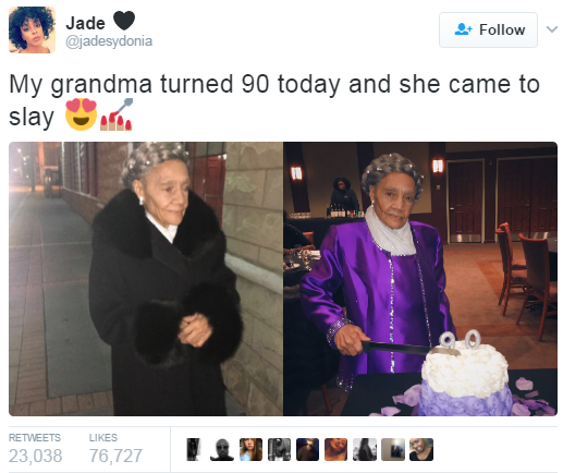 lagonegirl:    amazing  remember black don’t crack     Bless her heart! #BlackGirlMagic