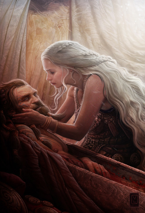 rainhadaenerys:Khal Drogo & Daenerys Targaryen by Victor Manuel Leza Moreno