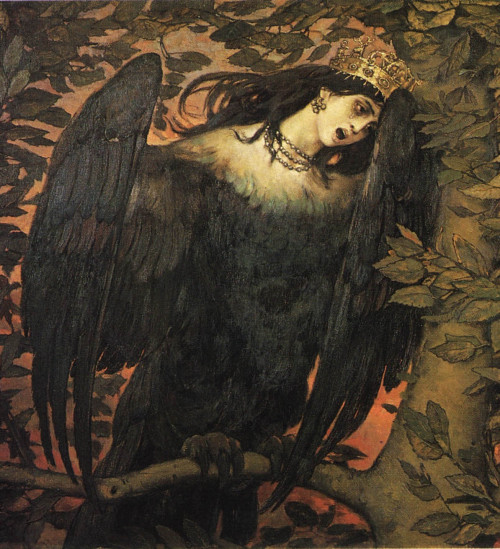 godgallery:Viktor Mikhailovich Vasnetsov, “Birds of Joy and Sorrow” (1896)