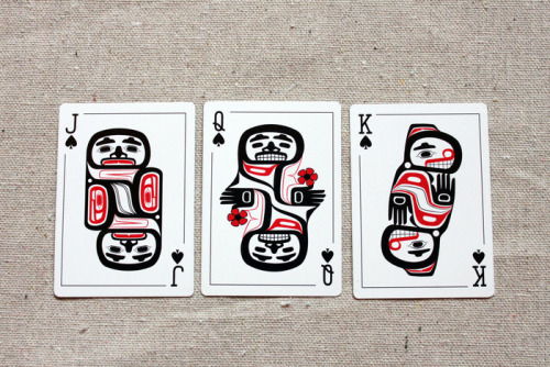 nitanahkohe:check out Tlingit artist Rico Worl’s gorgeous set of NW Coast-style playing cards!! ge