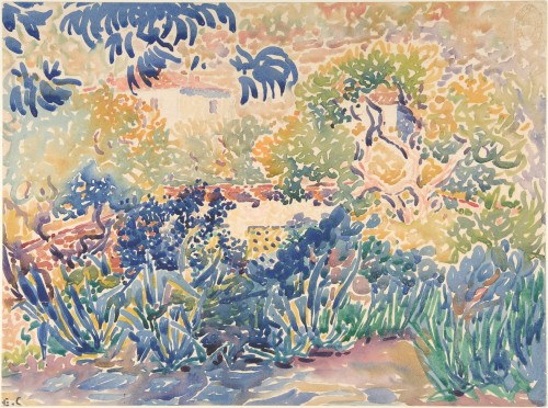 The Artist’s Garden at Saint-Clair, Henri-Edmond Cross, 1904-5Watercolor on paper10 ½ x 14 ⅛ i