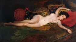 artbeautypaintings:Female nude - Miklós Mihalovits