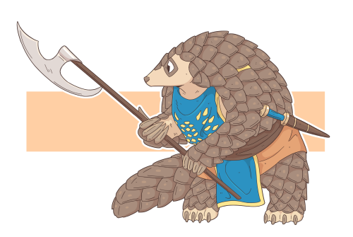 a pangolin knight[Twitter]