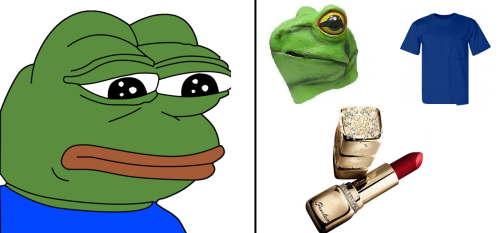 countdrocula: mamalovebone: cisyphus: Steal His Look: Sad Frog Premium Latex Frog Mask - $89 Burberr