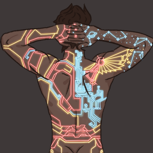the-faultofdaedalus: Glow tattoo tony because again, the discord chat are all enablers