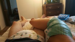 werenotadulting:  Lil Bun is enjoying a wonderful diaper birthday 😙