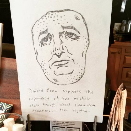 Tip jar experiment. #tedcruz #potated