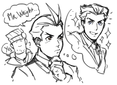 Ace Attorney doodles >:)