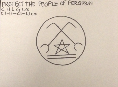 kushl0rd:  hierophage:  wildwitchchild143:  This is a sigil, I made it to protect the people of ferg