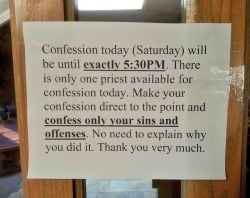 suchusernameveryweb: Confession Express: for the busy, modern day, professional sinner on the go.