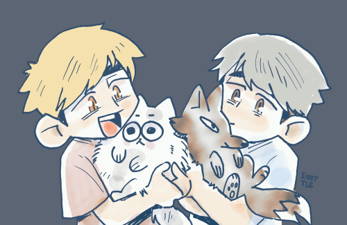 atsumudays: MIYA TWINS AND THEIR PETS