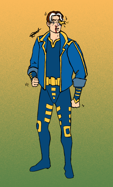 nate grey trying his best to look like he’s still a danger to the enemy even when he’s struggling to