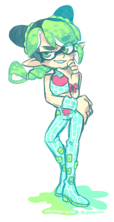 jeeorno: hey i’m tumblr user jeeorno and i like splatoon and also jolyne kujo YES!!!!!!! <3 <3 <3