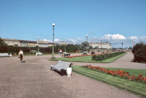 Park in High Summer, Leningrad (now St. Petersburg), USSR (now Russia) 1976.(Парк в летнее время, Ле