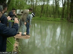 The good old fake bungee prank. Great for the gullible…