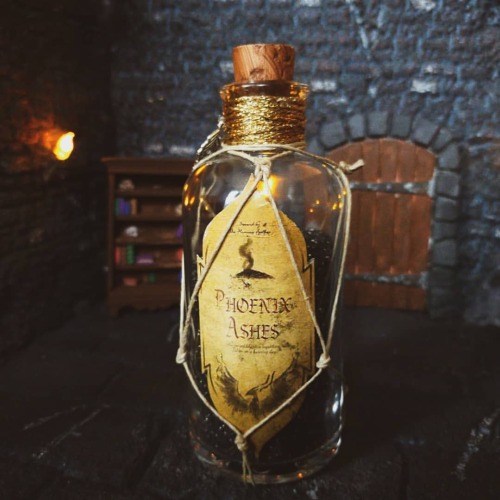 hufflepuffsworld: WE ARE OPEN Handmade Phoenix Ashes Bottle We are officially selling our ingredient