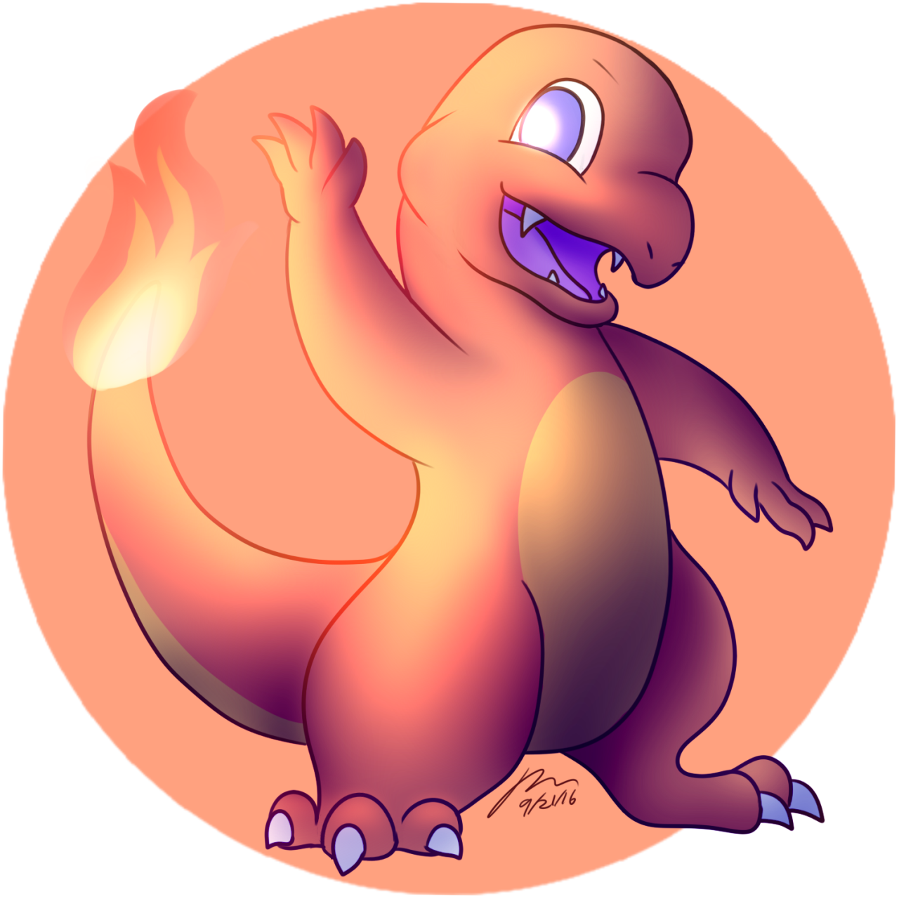 living-pokedex:  #004 - CharmanderCategory - Lizard PokémonType - Fire &lt;–