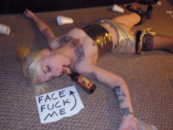 everythinginyourmouth:  virginabuser:  Another innocent girl who couldn’t handle her roofies  There’s always 1 at every party who can’t handle the drink and drugs. I’m going to do more than face fuck you. As will all the other guys here.