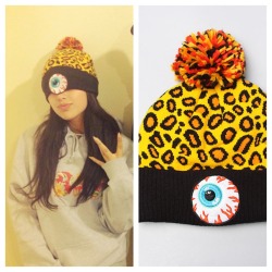 jasminevstyle:  Along with her Obey Sweatshirt she borrowed from Shawn, Jasmine wore this Mishka The Safari Keep Watch Knit Pom Beanie. Her exact is sold out, but there’s still a few different colors available courtesy of Karmaloop. You can google the