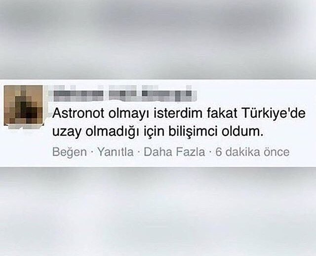 Astronot olmayı isterdim...