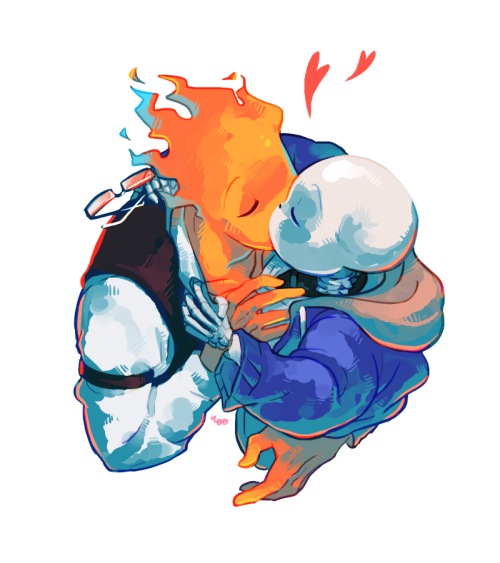 yesyooduck:  grillby x sans