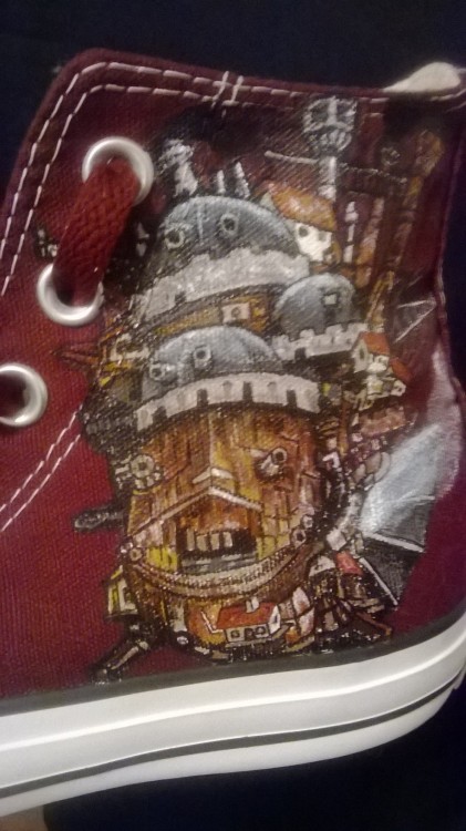 Hand painted Howl’s Moving Castle converseVisit our store to see what custom item you would love!htt