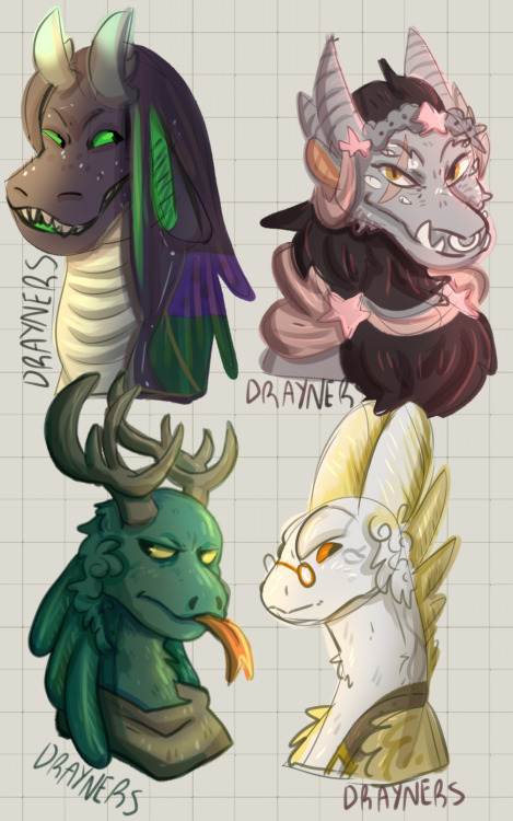 Another sketch dump of busts and warm up from draw a dragon threads, plus a sneak peak of a future i