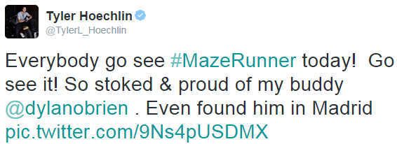 nick-burkhardt:  Teen Wolf cast supporting Dylan and/or The Maze Runner. (◡‿◡✿)