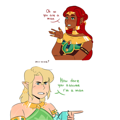 mini-minish:i missed non-binary people’s day but here’s one of my favorite headcanons for botw link