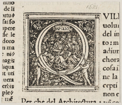 lespalimpsestes:  Print, the letter Q, woodcut printed by Gotardus de Ponte, Como, 1521, from the Je