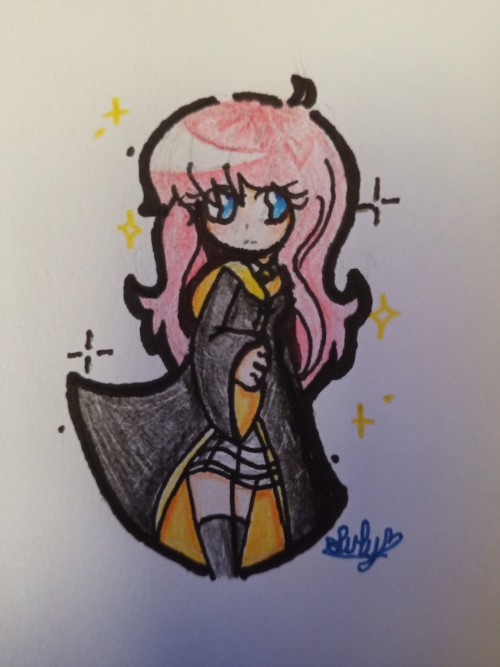 This! A Drawing I Made Mid-class In An Index Card And Color Pencils-