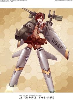 dishwasherultimate1910:  RWBY-Military girl collection : F-86 Sabre by dishwasher1910  