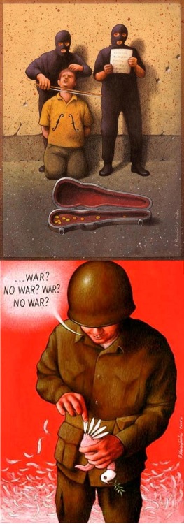 ftyrdesewder:  iterates:  cloudyskiesandcatharsis:  Brilliant Thought-Provoking Satirical Illustrations by Pawel Kuczynski  these are always excellent  Are you fking kidding like less than half of those even make sense 