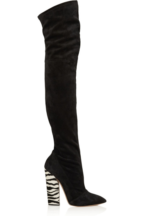 ijustwanttoscrapbook: Casadei Suede over-the-knee boots