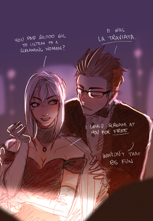 haitori: In which Ignis’ idea of a perfect date is a fancy night at the Opera and Aranea just cannot