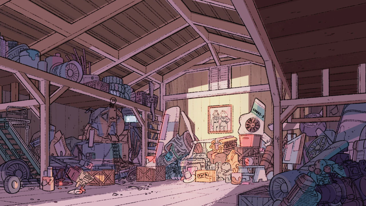A selection of Backgrounds from the Steven Universe episode: Space Race Art Direction: Elle