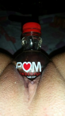 kinkykittten1:  imsuchaperv:  Love when the wife plays with her pussy.  Damn she loves her pom bottle!   Am I the only one who looks for things to fuck when I go grocery shopping?