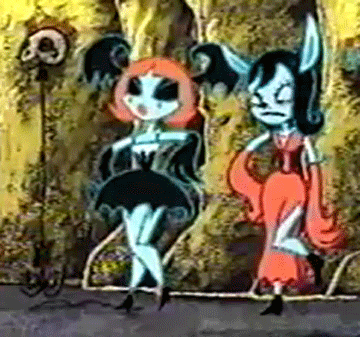 terraterracotta:  Gifs of the two adorable vampire girls in the “Pumpkin Love” episode of ChalkzoneB