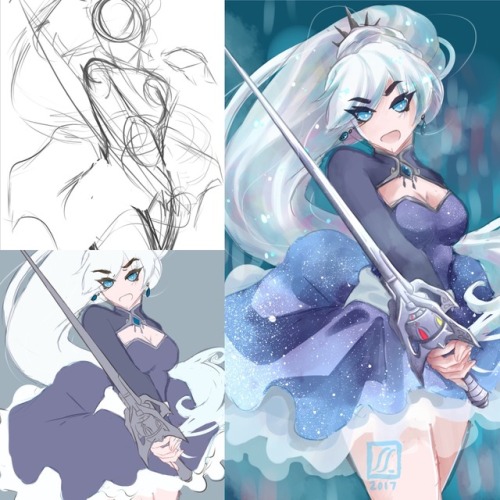 Porn photo sian-draws:  Some process shots of my  Weiss