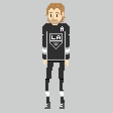 Hockey player pixel caricatures
