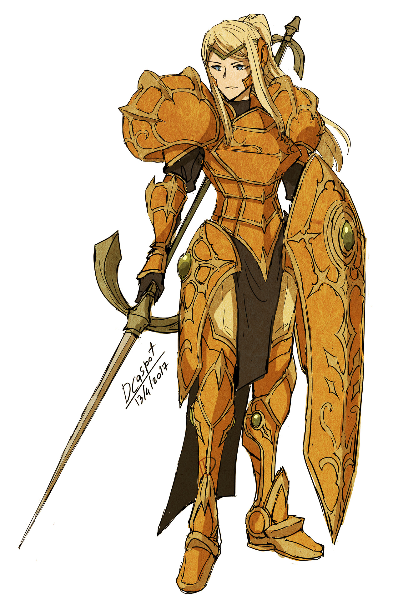 dc9spot: More Smash emblem…   Samus as a Knight. I give her the spear because